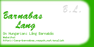 barnabas lang business card