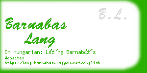 barnabas lang business card